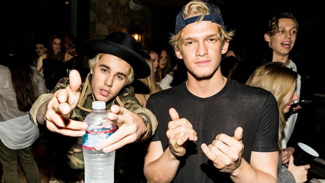 Simpson with good friend Justin Bieber. Picture: Instagram