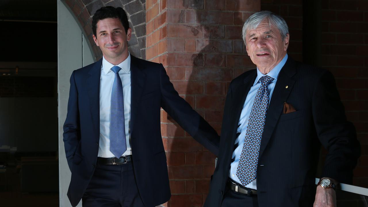 Ryan Stokes with his father Kerry Stokes. Picture: Britta Campion