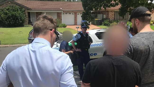 Police making an arrest in January 2019 following an investigation into the drug bust. Picture: NSW Police