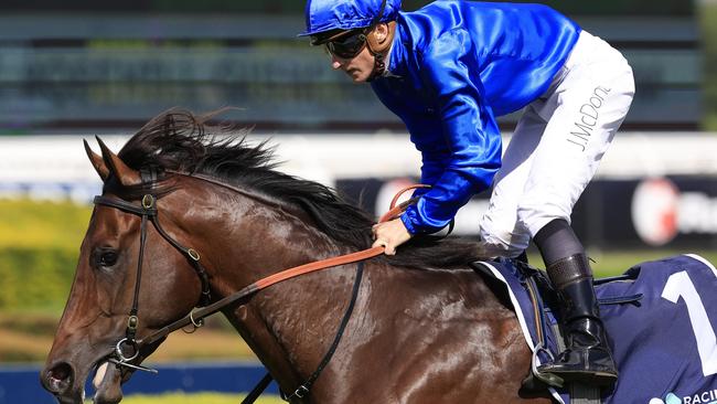 Anamoe can start his four-year-old season by adding another Group 1 win in the Winx Stakes. Picture: Mark Evans-Getty Images