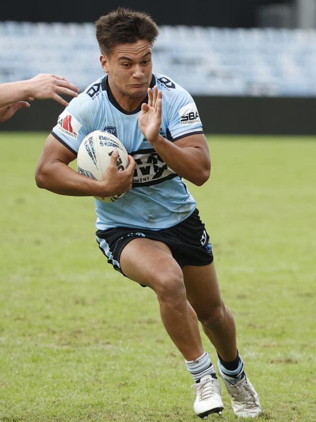 The Sharks produced an SG Ball clinic to defeat the Raiders on a rain-soaked PointsBet Stadium surface. Picture: Tim Hunter.