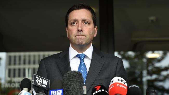 Matthew Guy’s Liberal Party is staring down another landslide election defeat. Picture: Andrew Henshaw