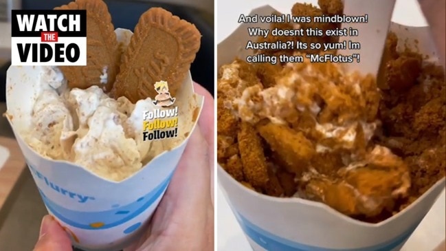 Macca's fans make 'mind-blowing' Biscoff McFlurry