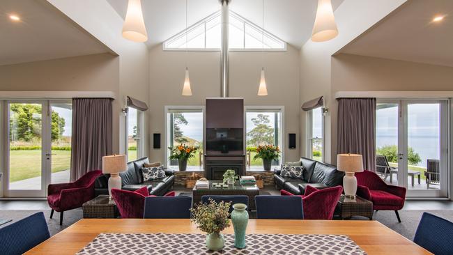 Table House Farm’s expansive central living/dining area which includes several break-out spaces. Picture: JEREMY SCOTT, NATIVE DESIGN AGENCY