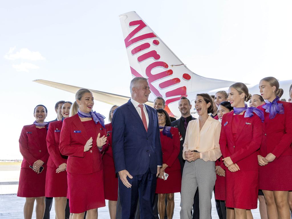 A separate competition will be launched for Virgin staff members (pictured here with former Deputy Prime Minister Michael Cormack MP and Virgin CEO Jayne Hrdlicka. Picture: NCA NewsWire / Sarah Marshall