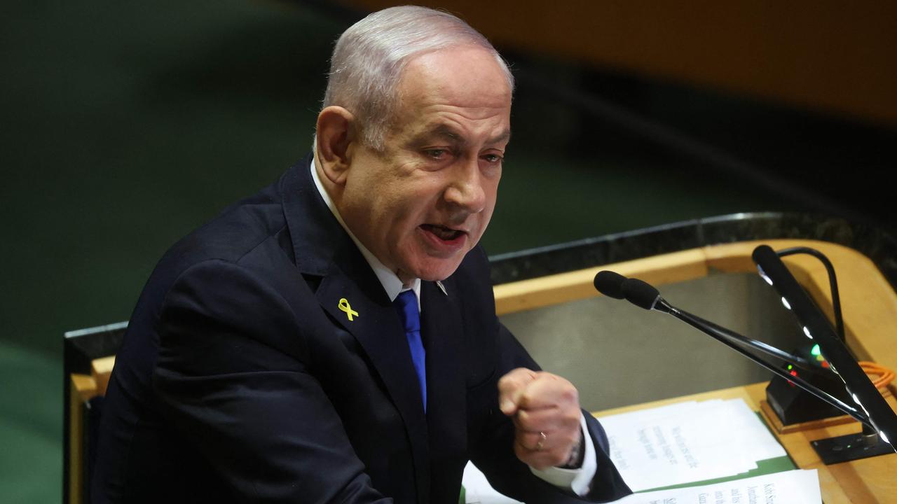 Israel’s Prime Minister has clashed with French President Emmanuel Macron over calls for a ceasefire. Picture: Spencer Platt/Getty Images/AFP