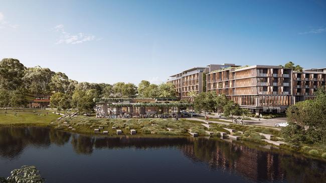 Artist's impressions of Sekisui House's hotel and residential development at Yaroomba.