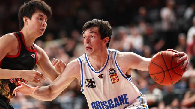 WOLLONGONG, AUSTRALIA - FEBRUARY 03: Josh Bannan of the Bullets in action during the round 18 NBL match between Illawarra Hawks and Brisbane Bullets at WIN Entertainment Centre, on February 03, 2024, in Wollongong, Australia. (Photo by Mark Metcalfe/Getty Images)