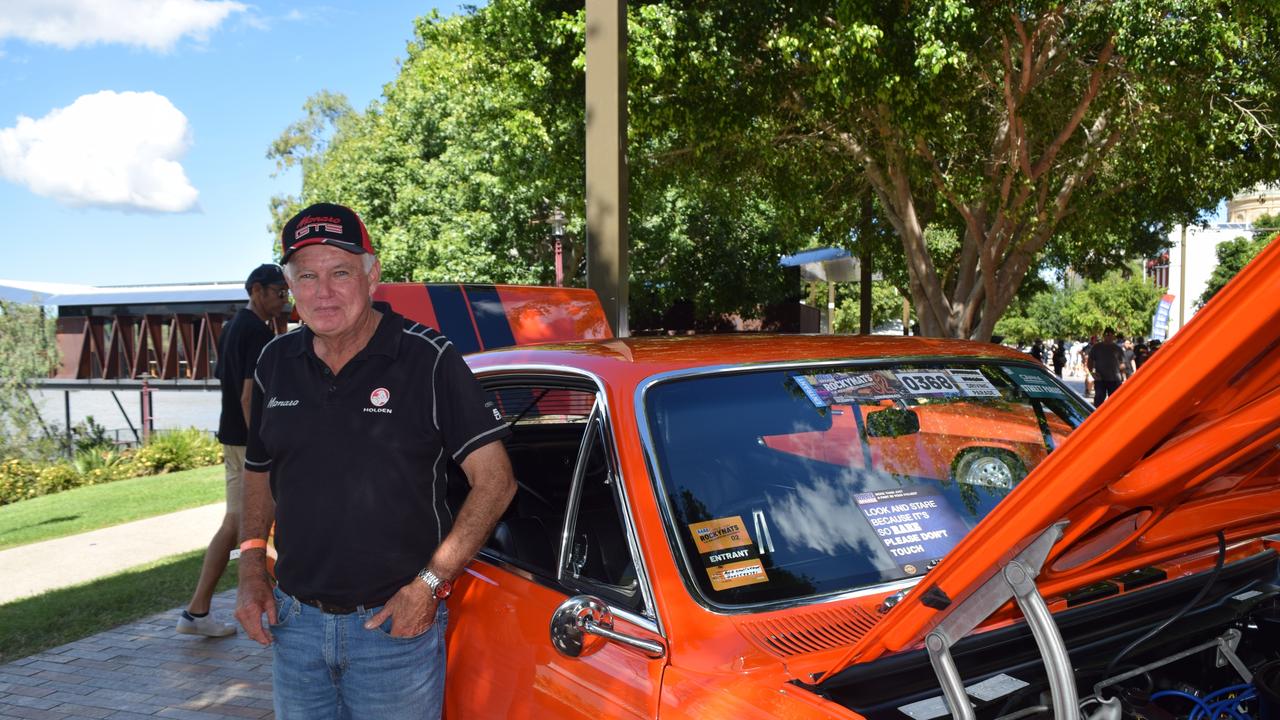 Robert Shuttleworth and his car in the Rockynats Show and Shine in the CBD on Sunday, April 17.