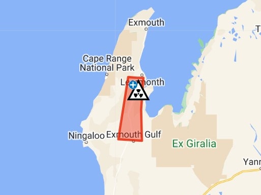 The truck, which was carrying two trailers of gas bottles, crashed early on Tuesday afternoon just outside the Ningaloo Reef tourist town of Exmouth. Picture: DFES