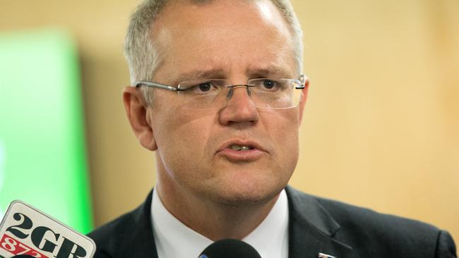 Federal Treasurer Scott Morrison speaks to the media in Sydney, Monday, March 21, 2016. Morrison says he'll be ready and is looking forward to the May 3 budget, which has been brought forward a week ahead of schedule. (AAP Image/Carol Cho) NO ARCHIVING