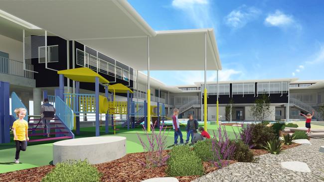 Artist impressions showing stage two of the new Pimpama Primary School.