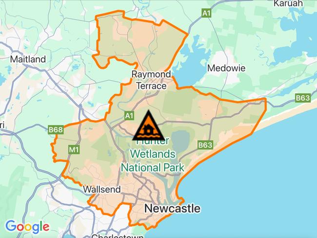 NSW floods: Suburbs at risk. Picture: Hazards Near Me NSW