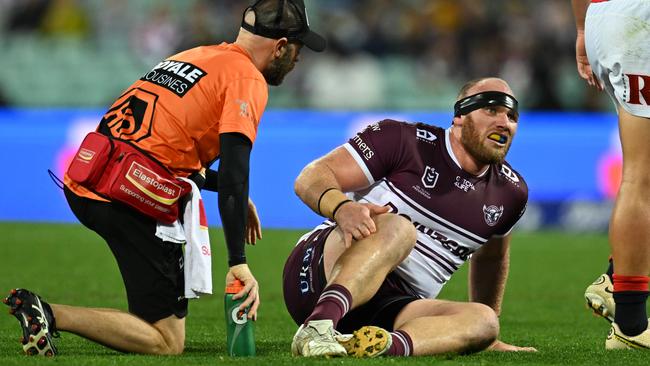 Sea Eagles forward Matt Lodge faces an uncertain future after the club confirmed he suffered an ACL injury in Thursday’s 26-16 loss to the Roosters.