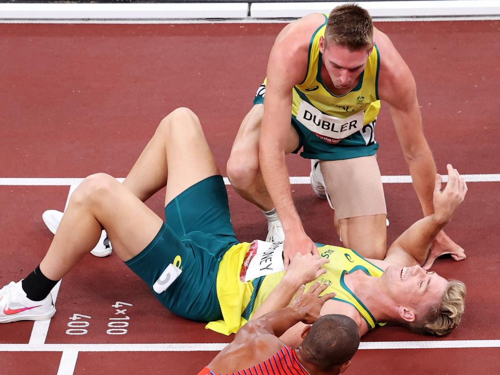 A moment of relief after completing the 1500m.