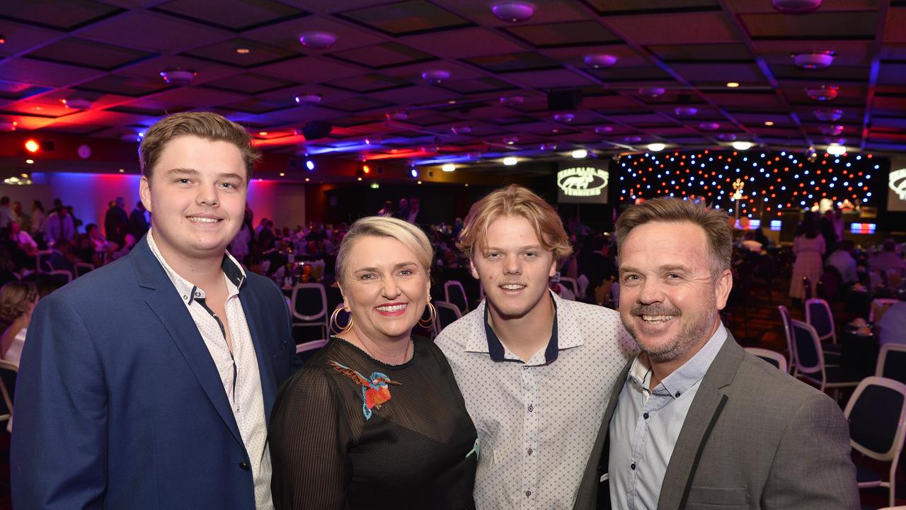 Representing Dalby Diehards are (from left) Noah Brady, Petoni Brady, Max Brady and Derek Brady at the Toowoomba Rugby League presentation night at Rumours International, Friday, August 30, 2019.