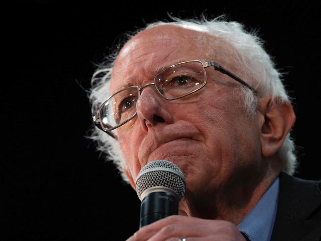 (FILES) In this file photo Democratic presidential candidate Bernie Sanders speaks during a rally in Myrtle Beach, South Carolina, on February 26, 2020. - Senator Bernie Sanders on April 8, 2020 during an all staff conference call announced that he is suspending his campaign for president. (Photo by JIM WATSON / AFP)