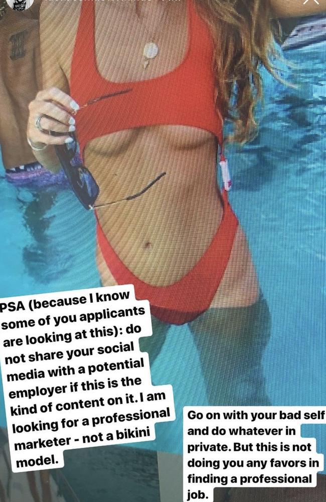 Company Shames Job Applicant On Instagram Story For Her Bikini Photo Nt News