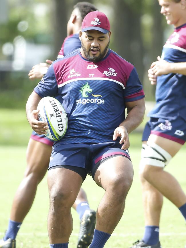 Taniela Tupou at training. Picture: Mark Cranitch