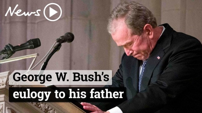 George W. Bush’s touching eulogy to his father