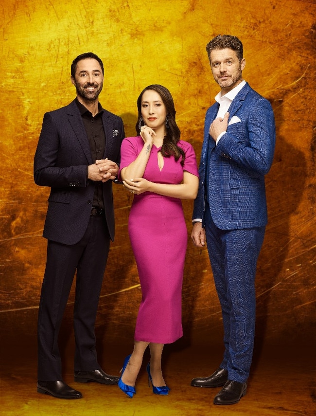 Former MasterChef winner Andy Allen, food journalist Melissa Leong and chef Jock Zonfrillo. Picture: Adam Yip