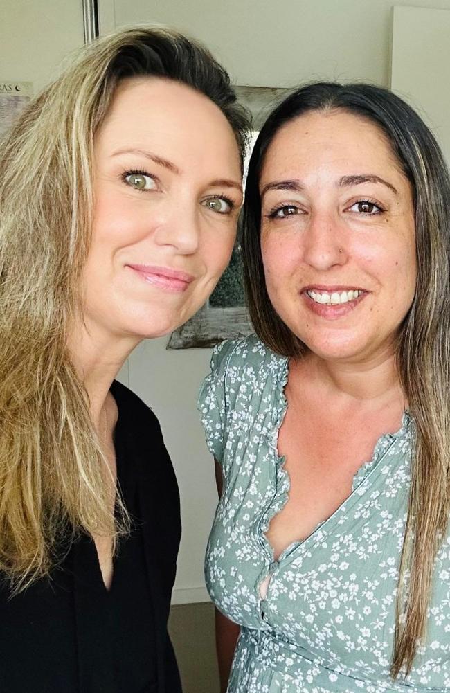 Natalie Hunter has been diagnosed with bowel cancer, aged 43, and her friend and neighbour Christine Bevinetto has started a fundraiser to help her pay her bills during treatment. Picture: Contributed