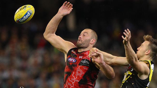 Tom Bellchambers of the Bombers had a dominant performance against the Tigers in the Dreamtime at the G clash