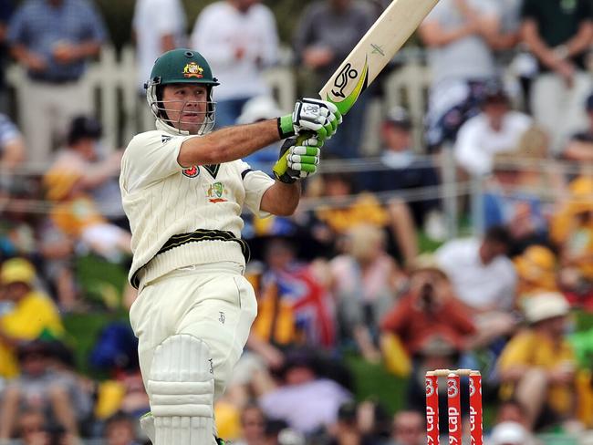 Ricky Ponting was dropped while on 0 and went on to score the first double century at Blundstone Arena in 2010.