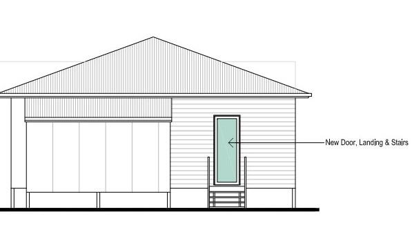 Proposed changes to the rear end of 2A Stevens Street, Yandina. Photo: Linea Design and Drafting