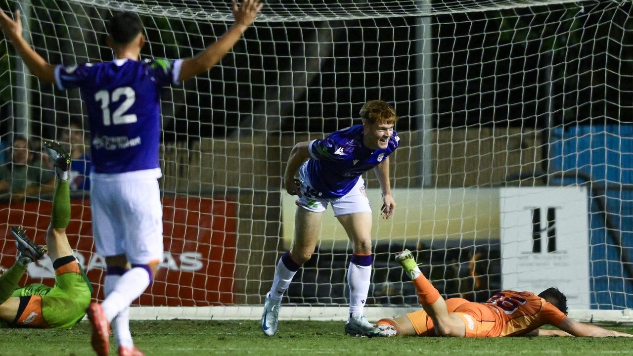 Nathanael Blair scored his first goal for the Glory in their playoff match against Brisbane Roar. (Photo by Mark Brake/Getty Images)