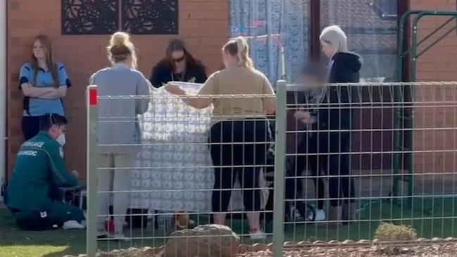 Three people were treated for smoke inhalation after they were forced to flee their burning home. Picture: 7NEWS