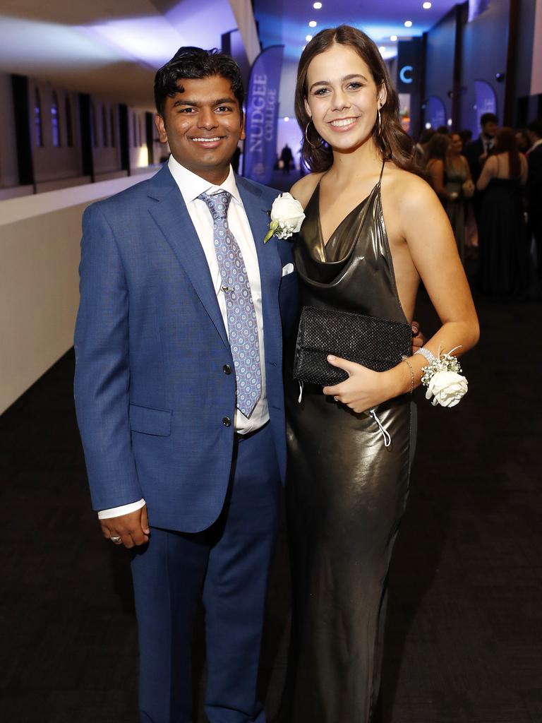 Shannen Gerard and Emma Fitzgerald pictured at the 2021 Nudgee College year 12 formal, Royal International Convention Centre Brisbane 19th of September 2021. (Image/Josh Woning)