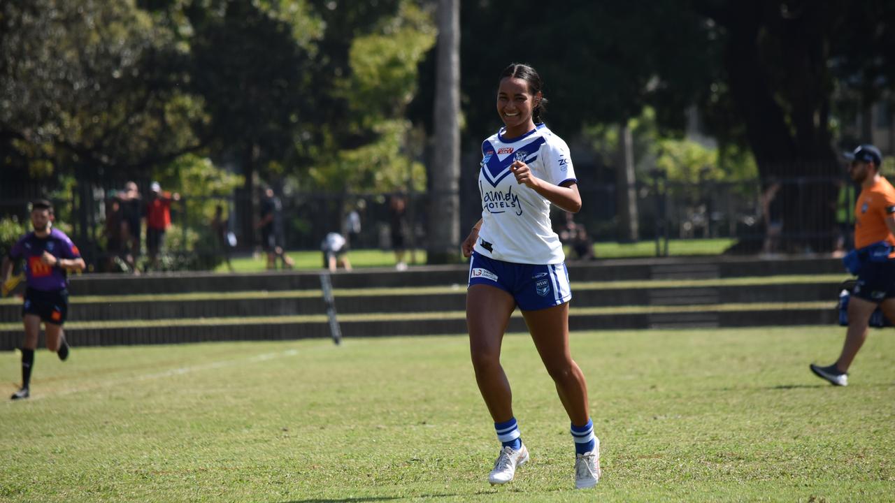 Ebony Raftstrand-Smith. Picture: Sean Teuma. South Sydney Rabbitohs vs. Canterbury Bulldogs, Tarsha Gale Cup 2023 round two, Redfern Oval.