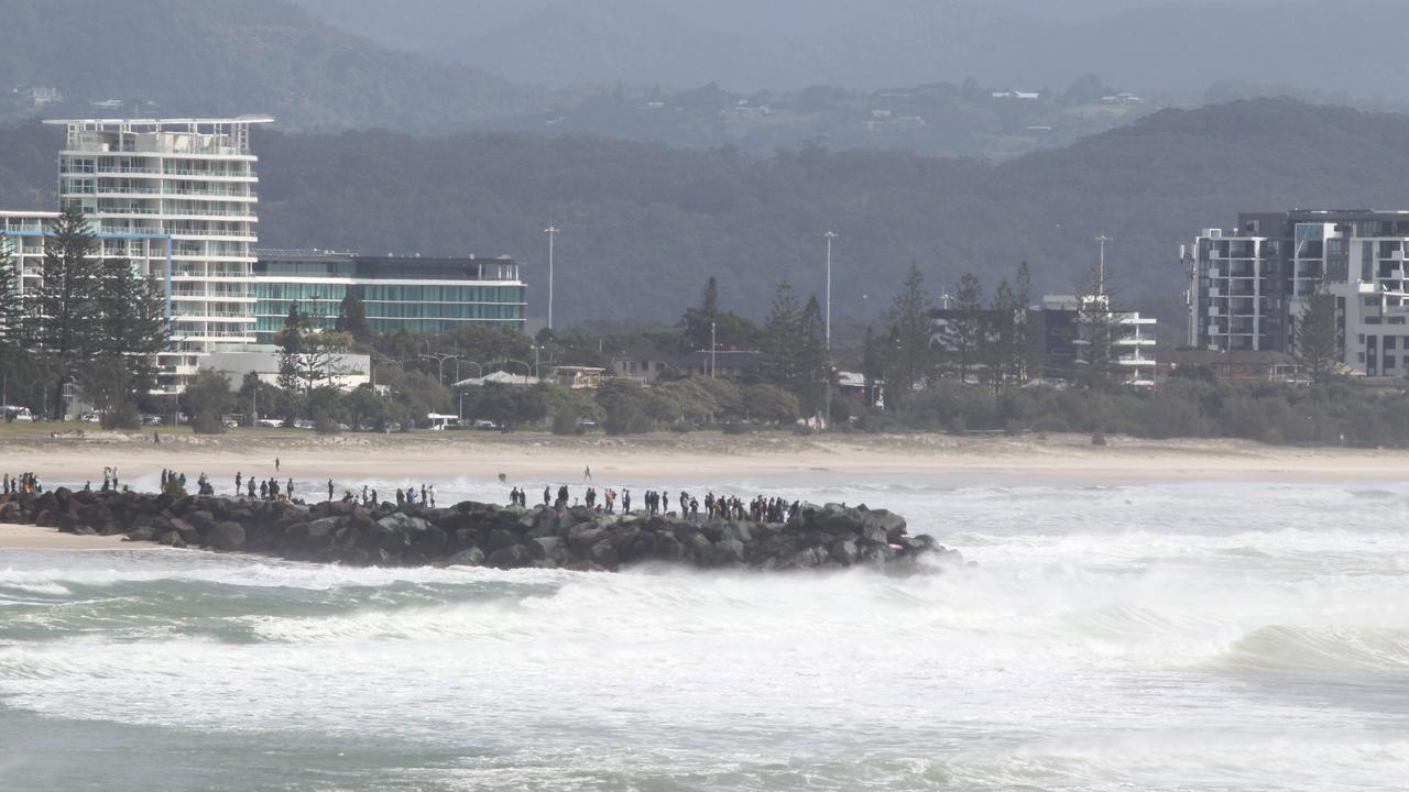 Erosion at DBah and Snapper Rocks. Picture: Mike Batterham