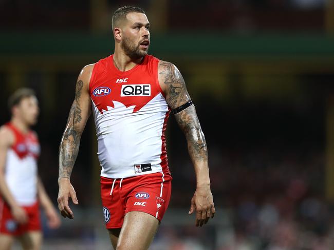 Things didn’t go to plan for the champ Lance Franklin. Picture: Getty Images