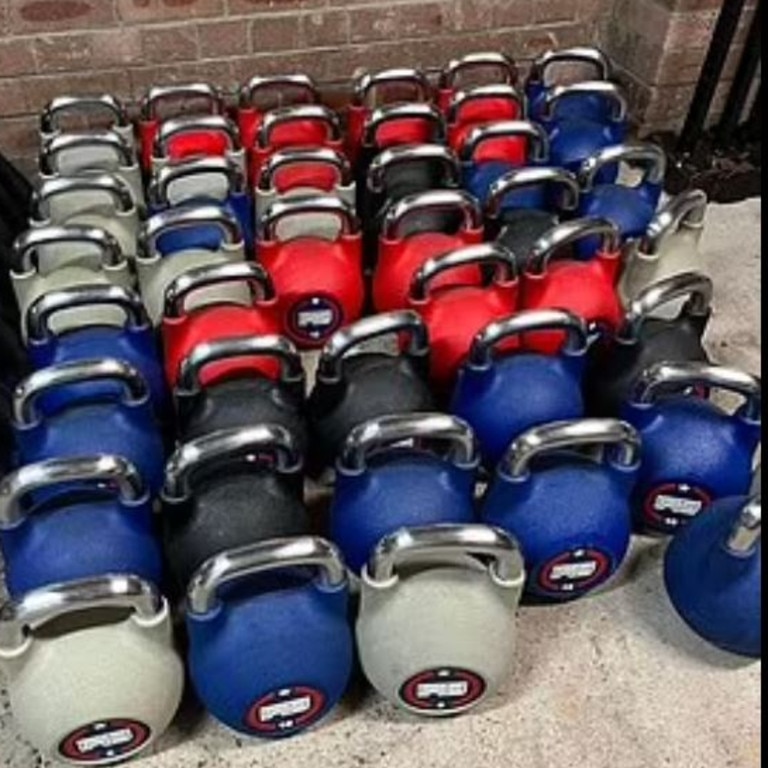 These kettlebells are selling for $2 a kilo. Picture: Facebook