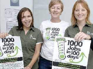 Johannah Baker (left) was the first lucky beneficiary of NORTEC’s 1000 Jobs in 100 Days campaign, landing a job at Greenup in Ballina. Pictured with Johannah are NORTEC Ballina branch Manager Kath Paton (centre) and Greenup finance manager Melinda Thomas. . Picture: Cathy Adams