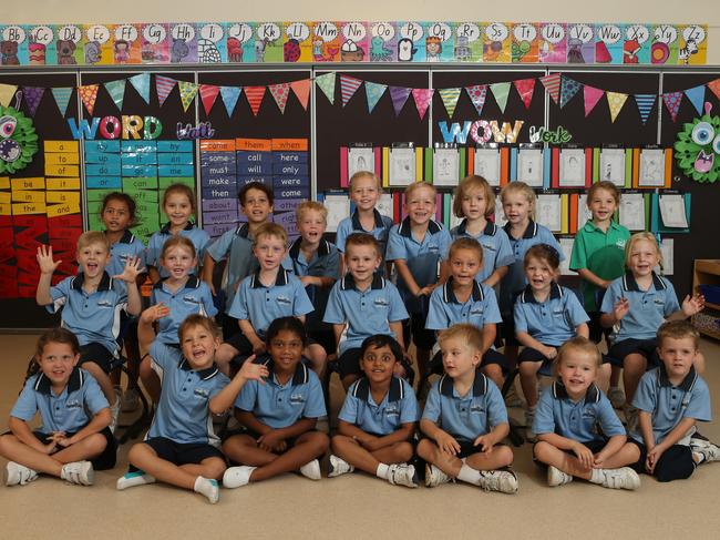 Prep Class E from Highland Reserve State School at Upper Coomera. Picture Glenn Hampson Back Row (L-R): Irie Nikora, Jezelle Darke, Hendrix Douglas, Rowan Williamson, Abbey Winchester, Mason O’Brien, Noah Gray, Isla Sabo, Aliyah McLeod Second Row (L-R): Lukas Bryant, Ivy Bulmer, Eden Wassell, Jordan Topfer, Harmony Griffith, Ruby Cleave, Alice Lane Front Row (L-R): Amaya Fear-Keen, Liam Stasch, Nina Jerry-Byrnes, Arihann Gupta, Jaxx Ryan, Hannah Twight, Jackson Walker