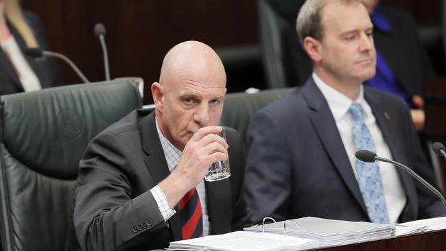 Local Government Minister Peter Gutwein, pictured today in the House of Assembly, has released the final report of the Board of Inquiry into the dysfunctional Glenorchy City Council. Picture: RICHARD JUPE