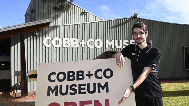 Cobb + co Museum prepare to open on June 13. Hospitality staff member Ryan Lynem ready to welcome the public back.