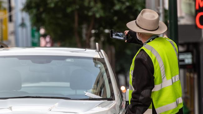 City of Melbourne parking officers have gone on strike. Picture: Jason Edwards