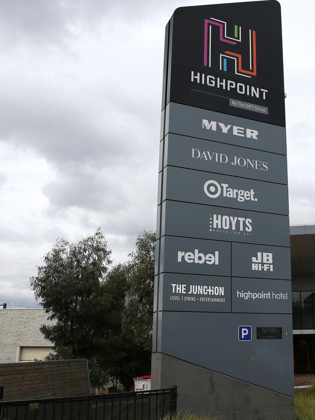 A senior constable was attacked at Highpoint Shopping Centre on Boxing Day. Picture: George Salpigtidis