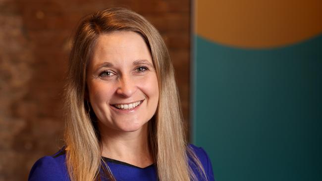 SYDNEY, AUSTRALIA - NewsWire Photos APRIL 1, 2022:  Optus CEO Kelly Bayer-Rosmarin pictured at the Optus store on George Street in the Sydney CBD.Picture: NCA NewsWire / Damian Shaw