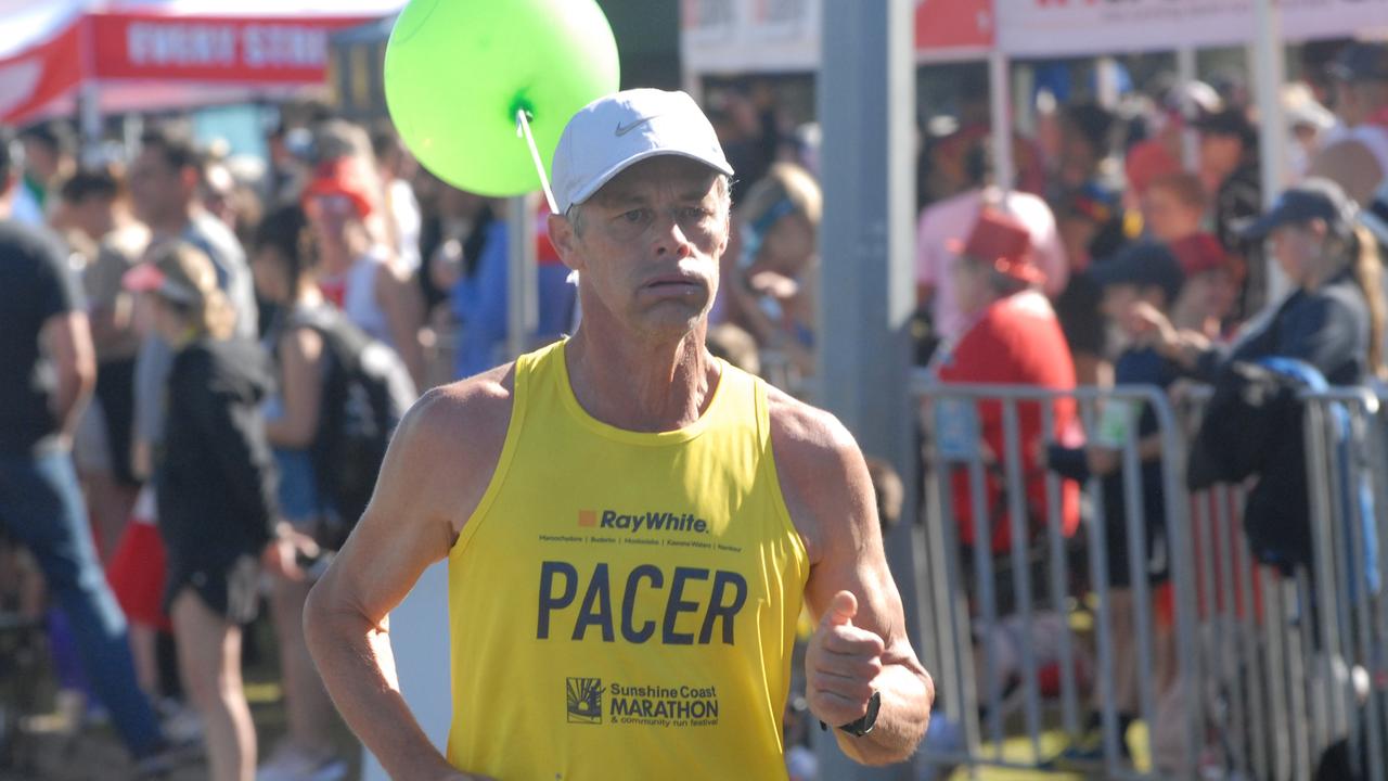 Pacer Peter Lewis at the 2022 Sunshine Coast Marathon and Community Run Festival.