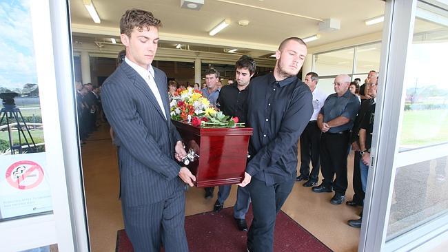 Desiree Gill is farewell by a large crowd in Gympie. Picture: Glenn Barnes