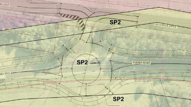A concept design of the roundabout at Witonga Dr and Yamba Rd, Yamba, without the fourth exit onto what could become the Yamba bypass.