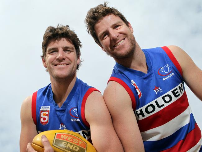 Gowans Brothers from Central District, hoping to get their tenth SANFL Grand Final Win. Chris and James Gowans.