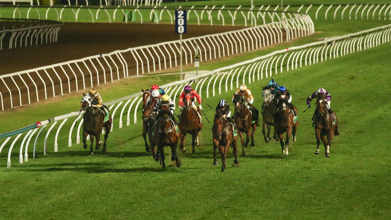 Night racing at the Gold Coast Turf Club. Picture: Glenn Campbell