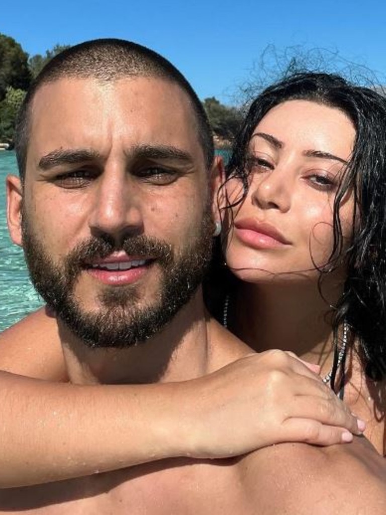 Michael Brunelli and Martha Kalifatidis are expecting their first child. Picture: Instagram