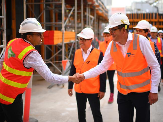 We’ve had our fill of politicians in hard hats and hi-vis during Victoria’s ‘big build’. Picture: James Ross